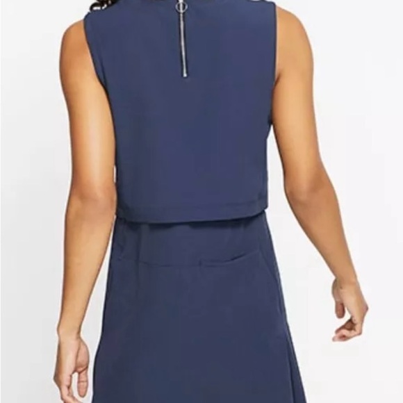 Nike Flex Ace DriFit Obsidian Tennis Golf Active Dress Navy Blue Size Small - Picture 2 of 9